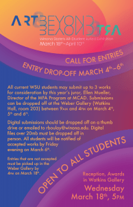 A poster calling for submissions for the show "Art&Beyond." Originally branded as ArtMuse, I successfully transitioned the show into its new branding. The new branding puts it more into more all-inclusive territory, instead of being a "by artists for artists" show.