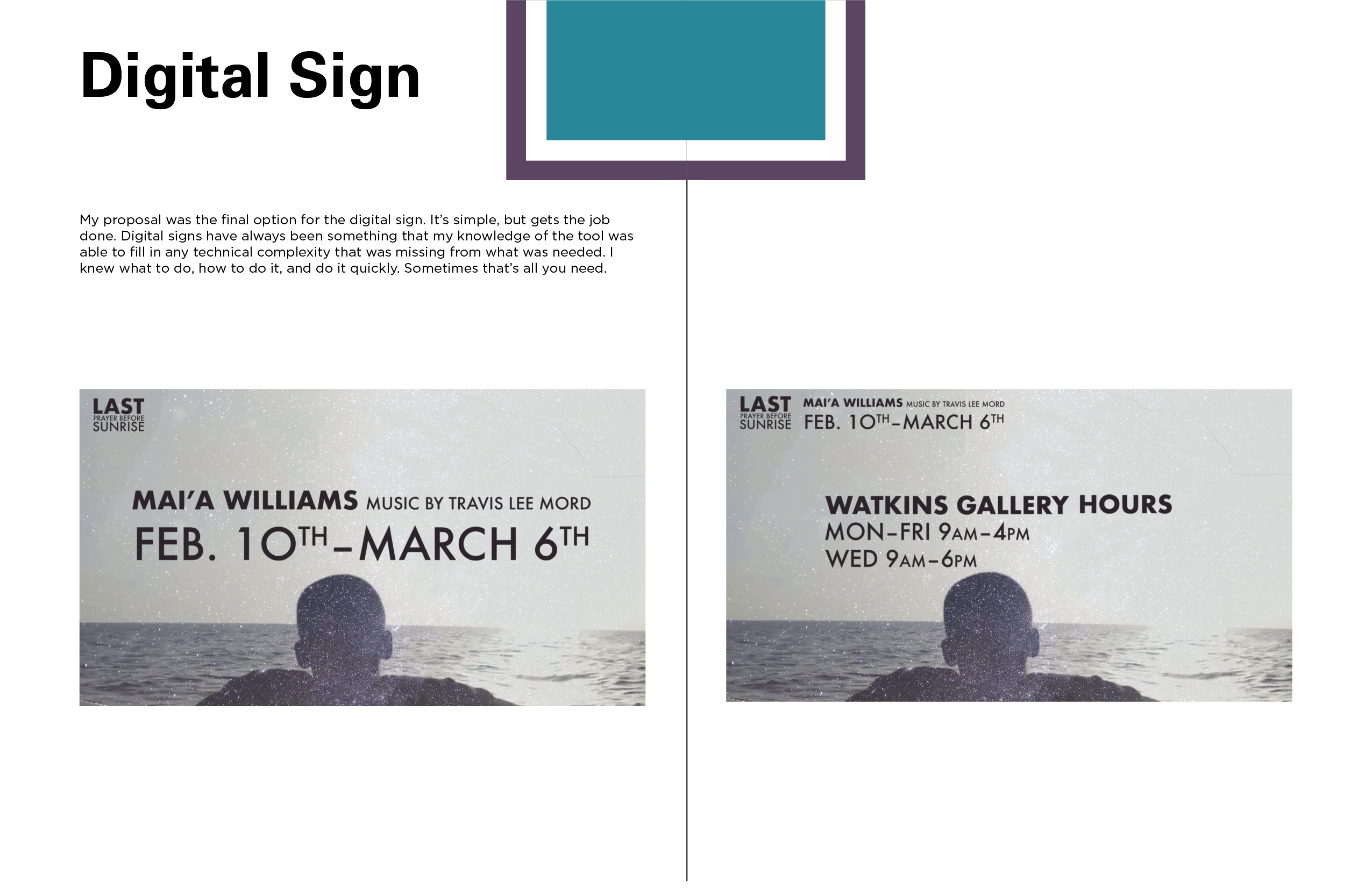 Last Prayer Before Sunrise Digital Sign