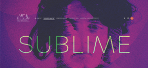 The homepage, styled to be similar to the postcard we sent out.