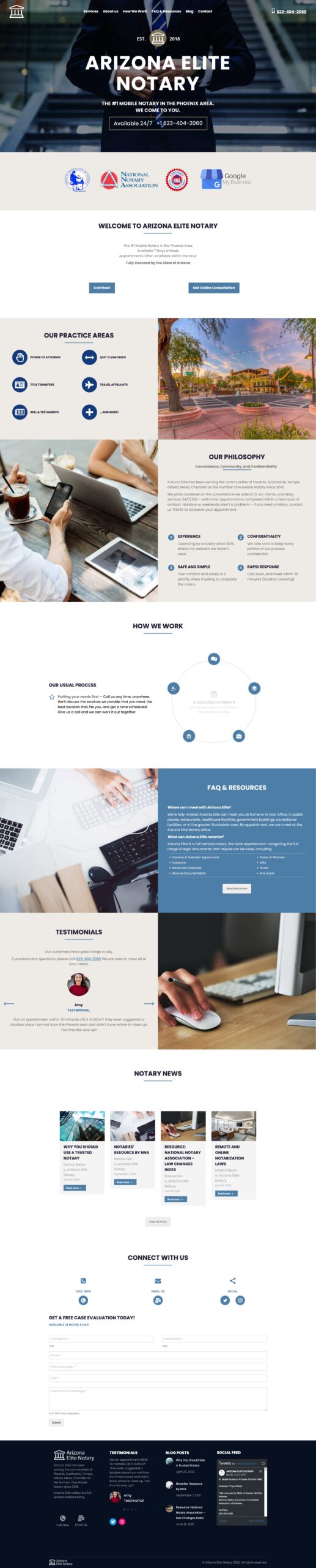 Prophase Marketing 5 Arizona Elite Notary Homepage