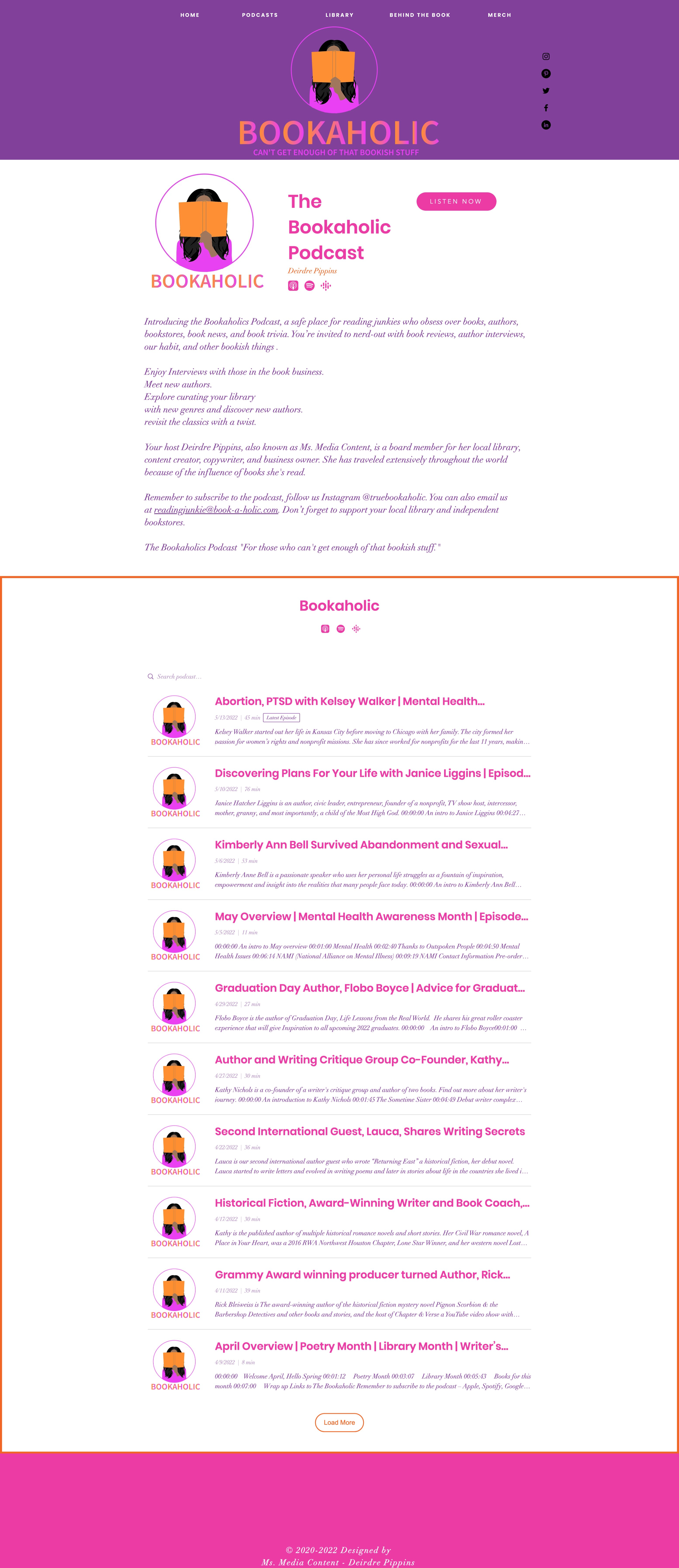 Prophase Marketing 2 Book-a-holic Website Homepage